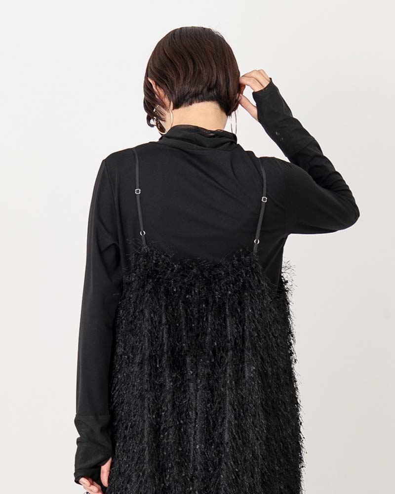 【otostyle】フリンジIラインキャミワンピース