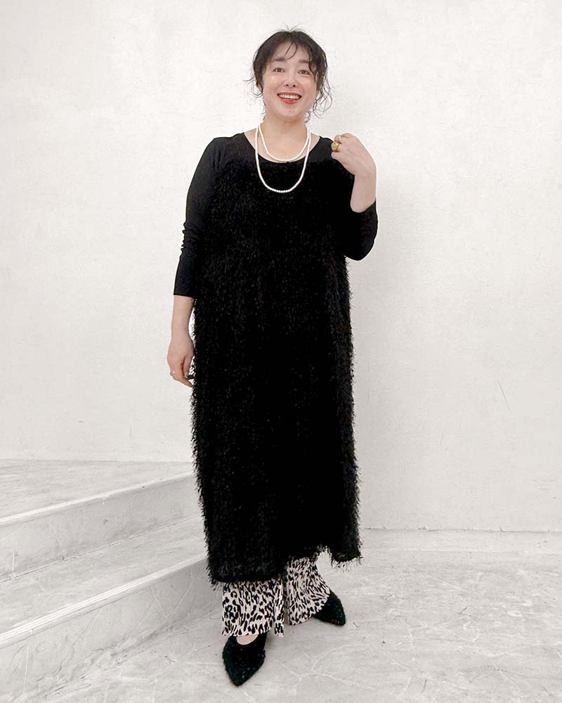 【otostyle】フリンジIラインキャミワンピース