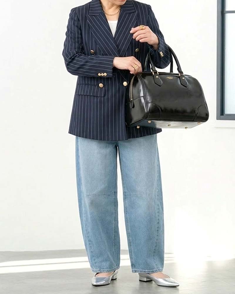 【otostyle】ストライプ柄テーラードジャケット