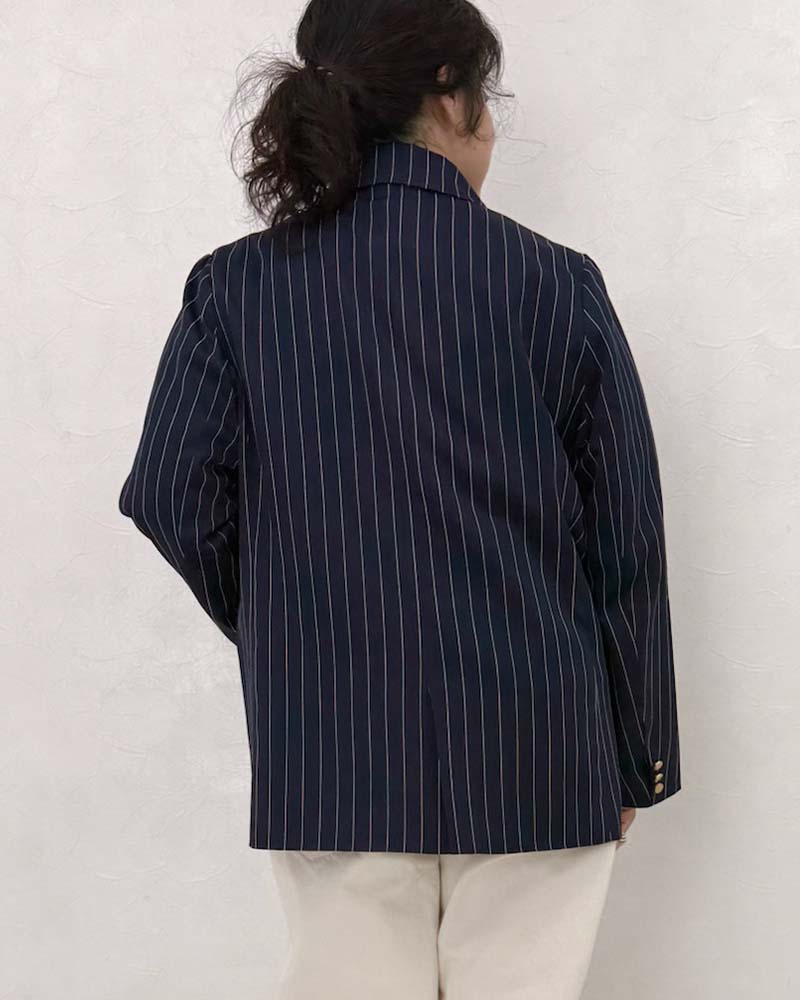 PALATINO 裏地総柄 ブリオーニ テーラードジャケット ストライプ otostyle】ストライプ柄テーラードジャケット | OUTER | 元町