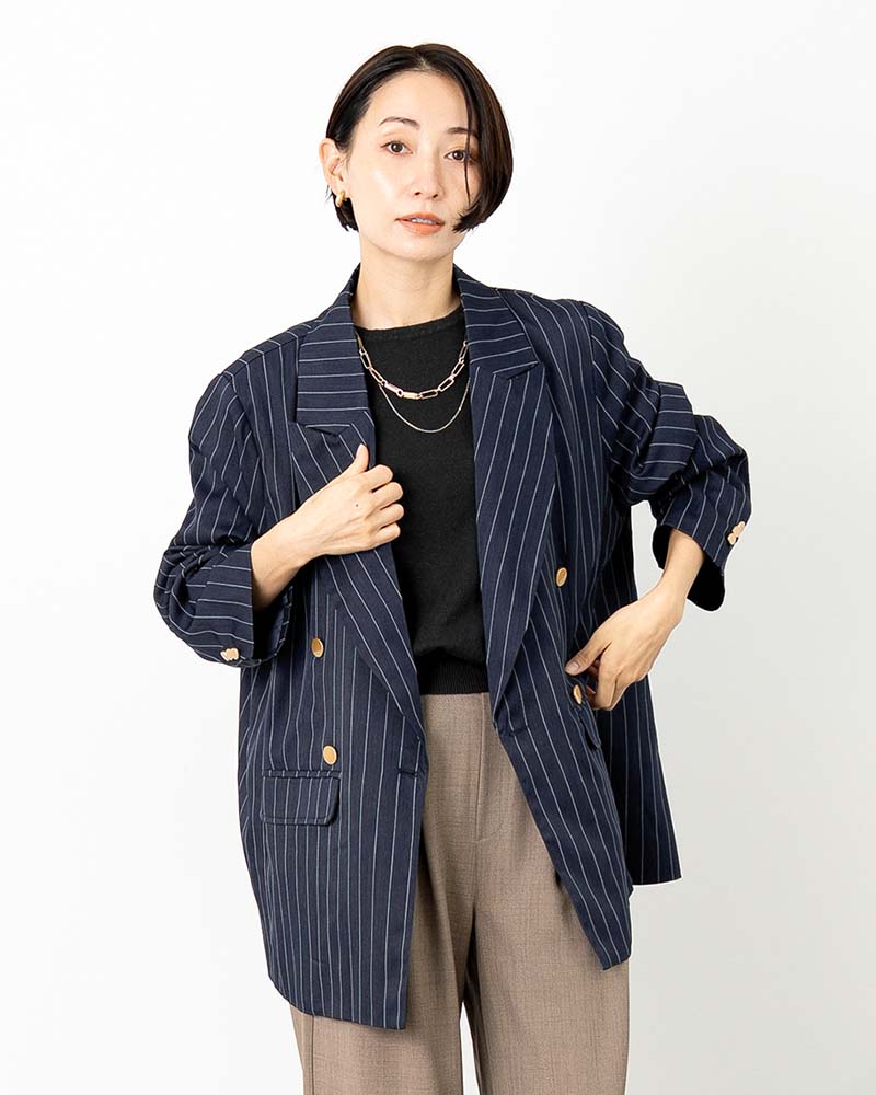 otostyle】ストライプ柄テーラードジャケット | OUTER | 元町