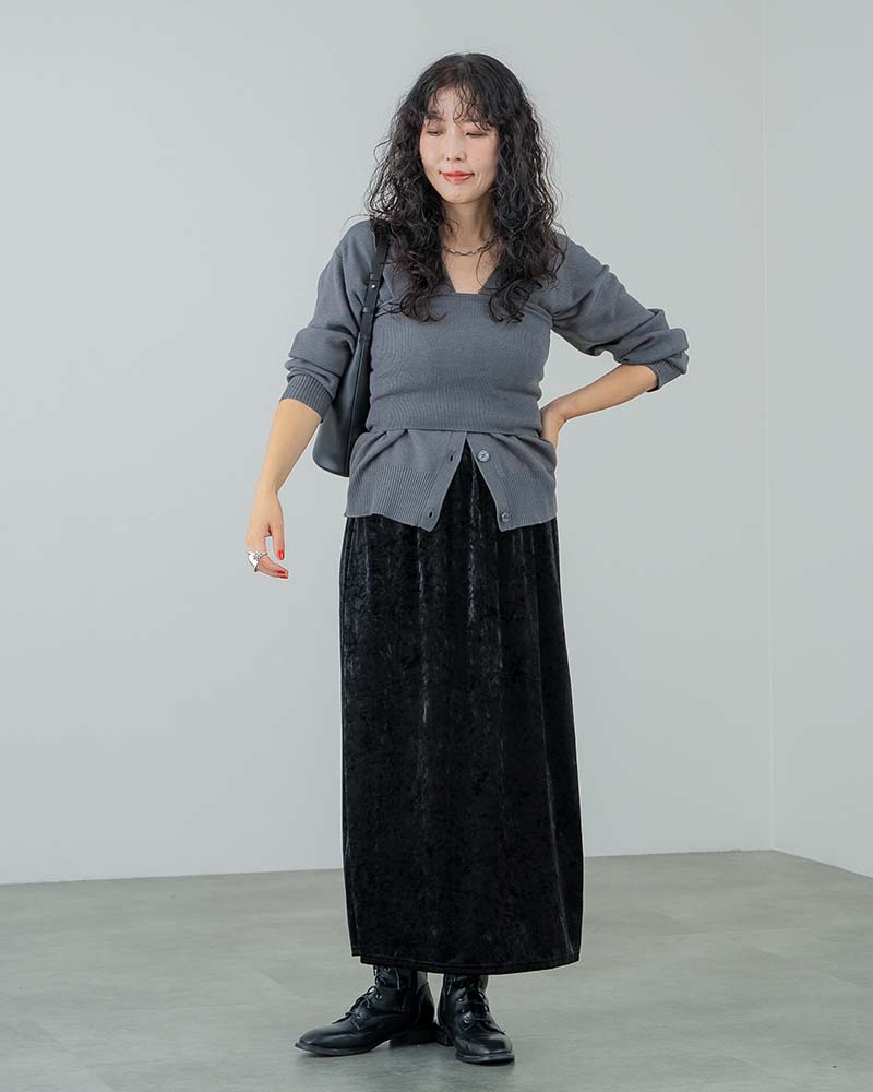 【Ai TAKAHASHI】Vネックニットカーディガン＆ビスチェ2点セット