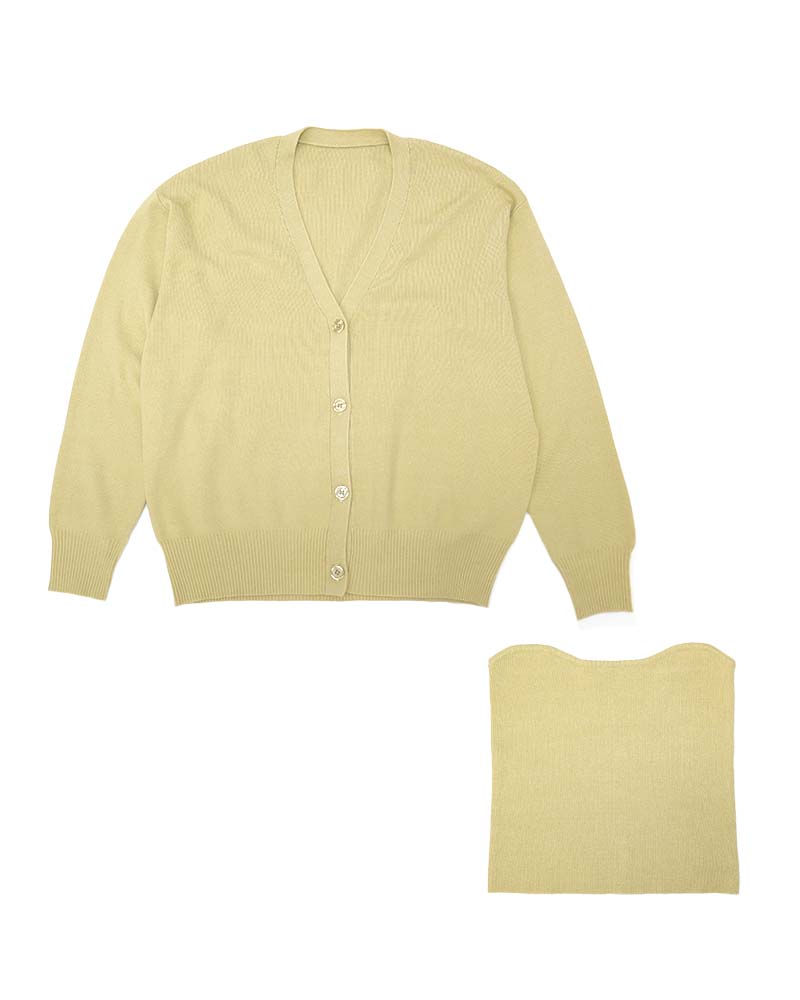 【Ai TAKAHASHI】Vネックニットカーディガン＆ビスチェ2点セット