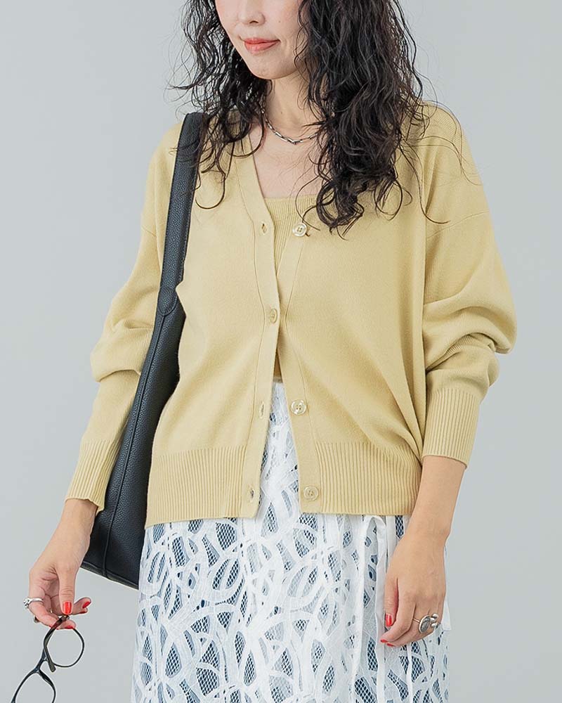 【Ai TAKAHASHI】Vネックニットカーディガン＆ビスチェ2点セット