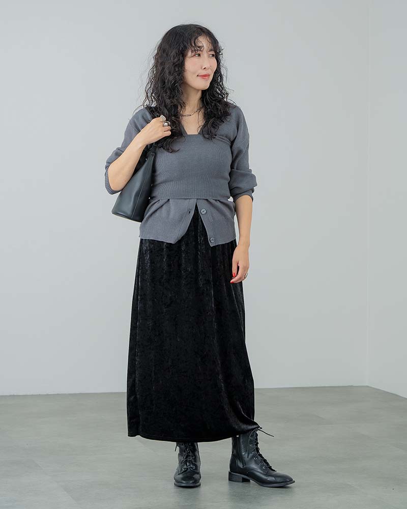 【Ai TAKAHASHI】Vネックニットカーディガン＆ビスチェ2点セット