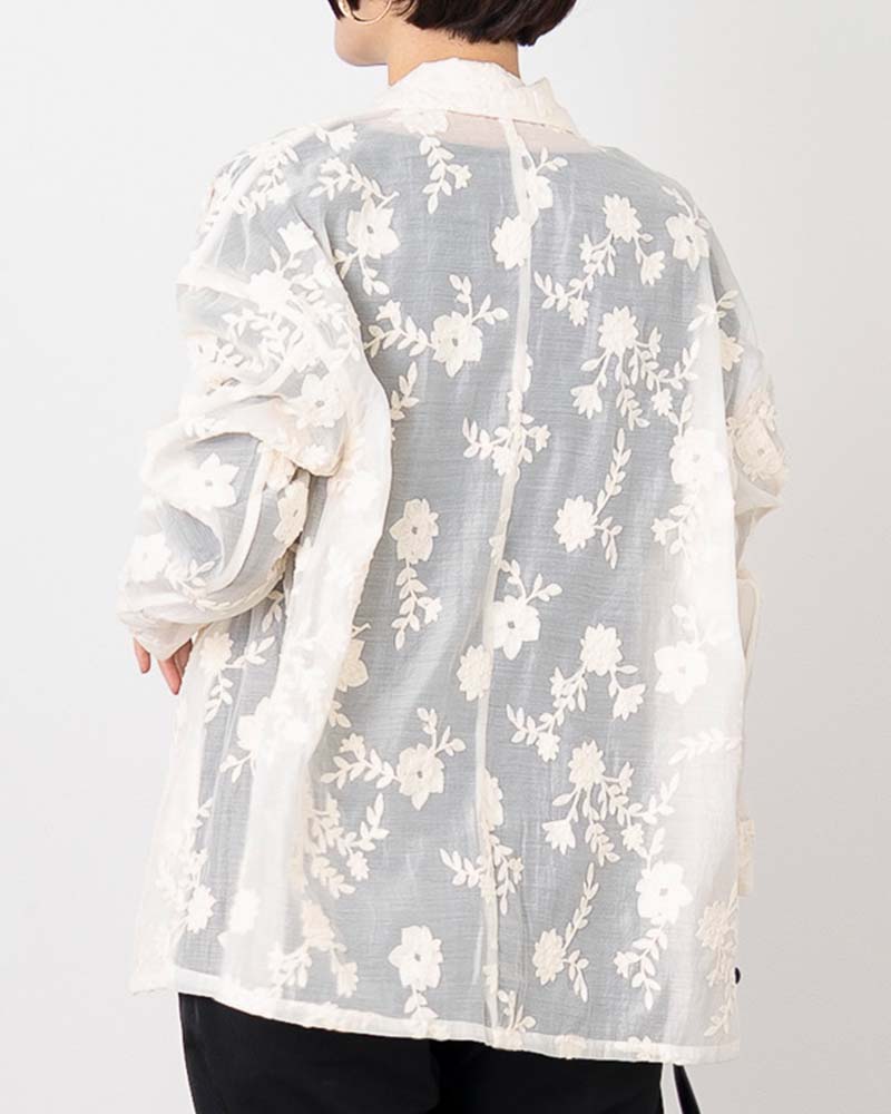 花柄刺繍シアーテーラードジャケット | OUTER | 元町ゼラール