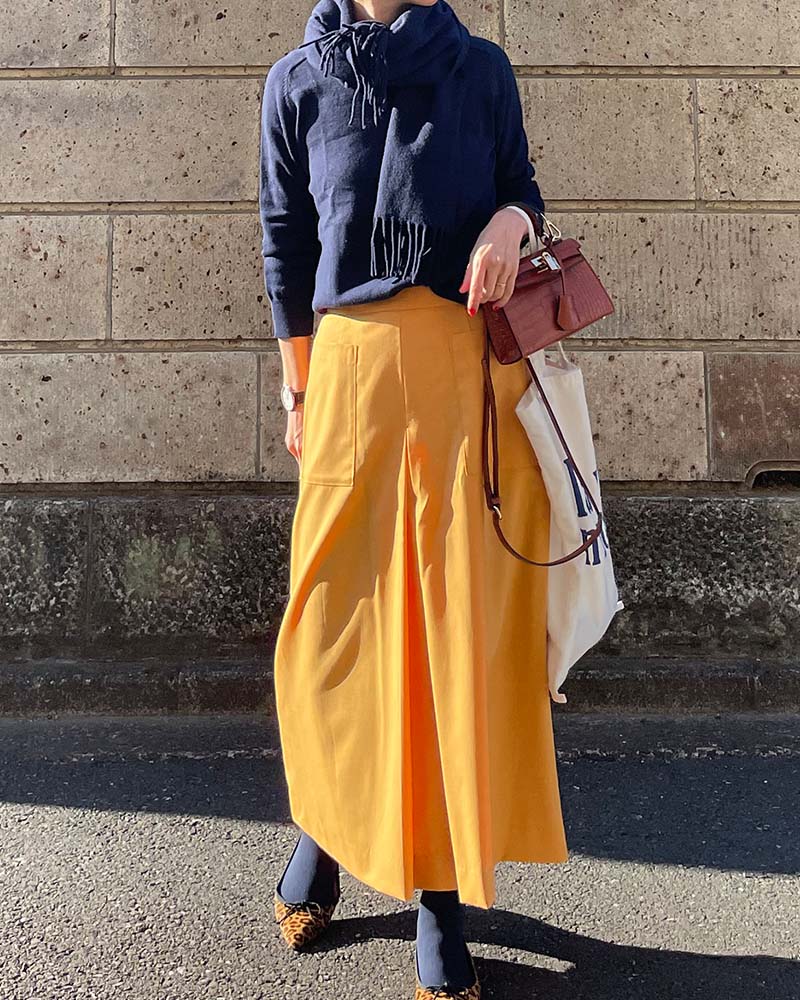 【Canaria Style】コットンラウンドネック8分袖プルオーバー