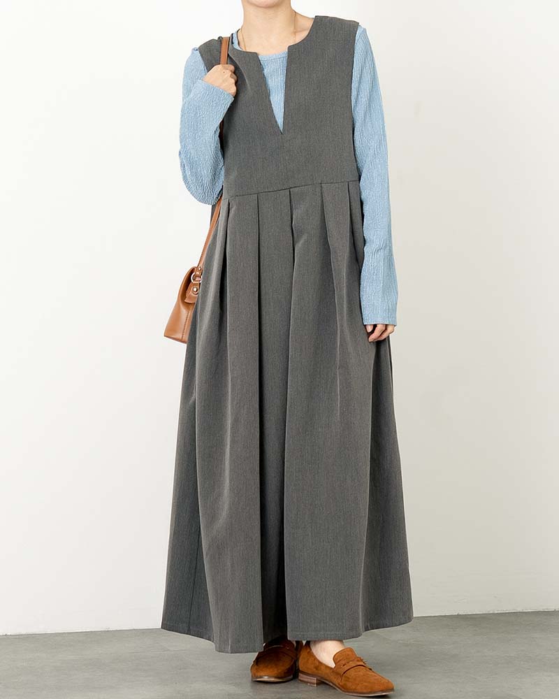 キーネックプリーツジャンパースカート | ONE-PIECE | 元町ゼラール
