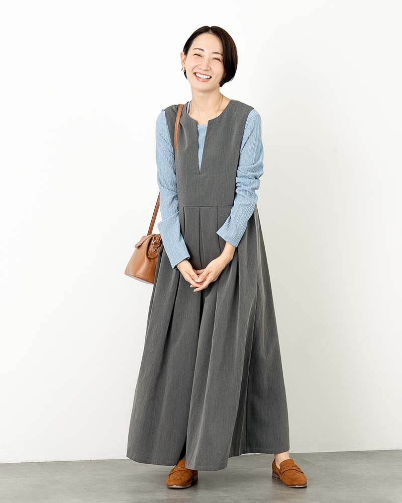 キーネックプリーツジャンパースカート | ONE-PIECE | 元町ゼラール