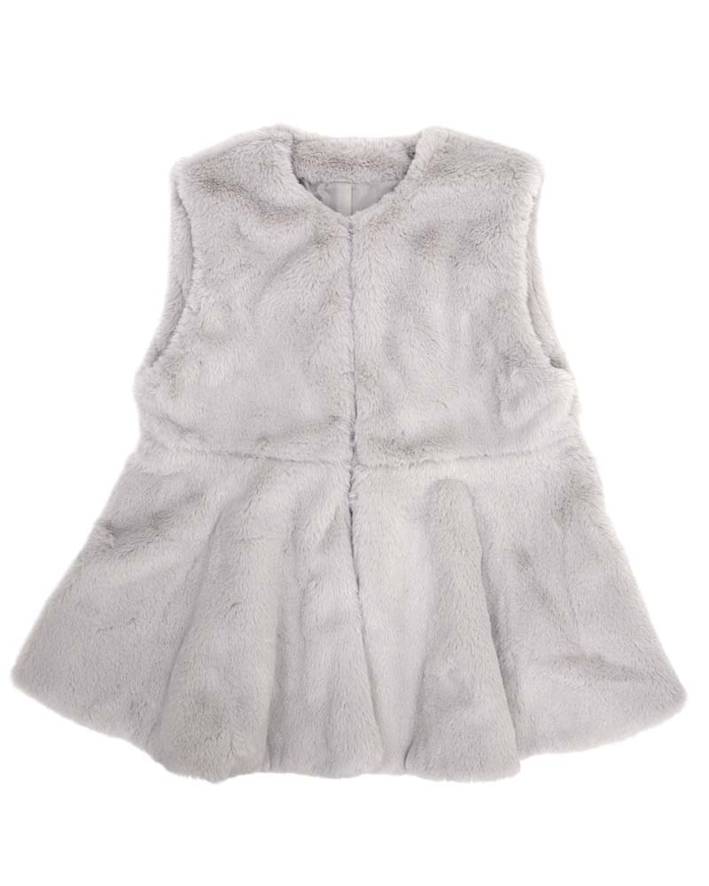 フェイクファーペプラムジレ