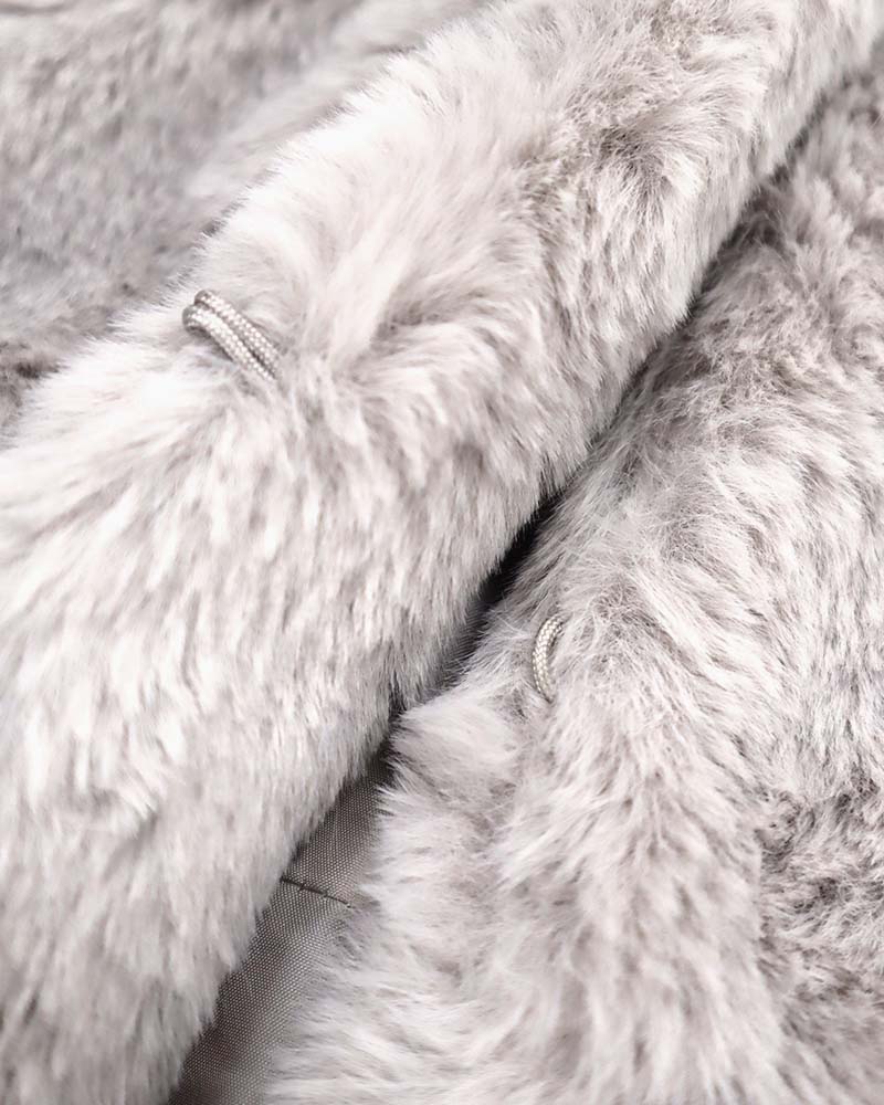 フェイクファーペプラムジレ