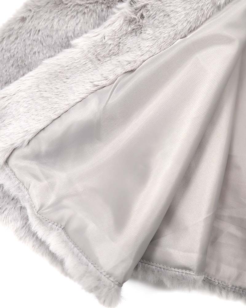 フェイクファーペプラムジレ