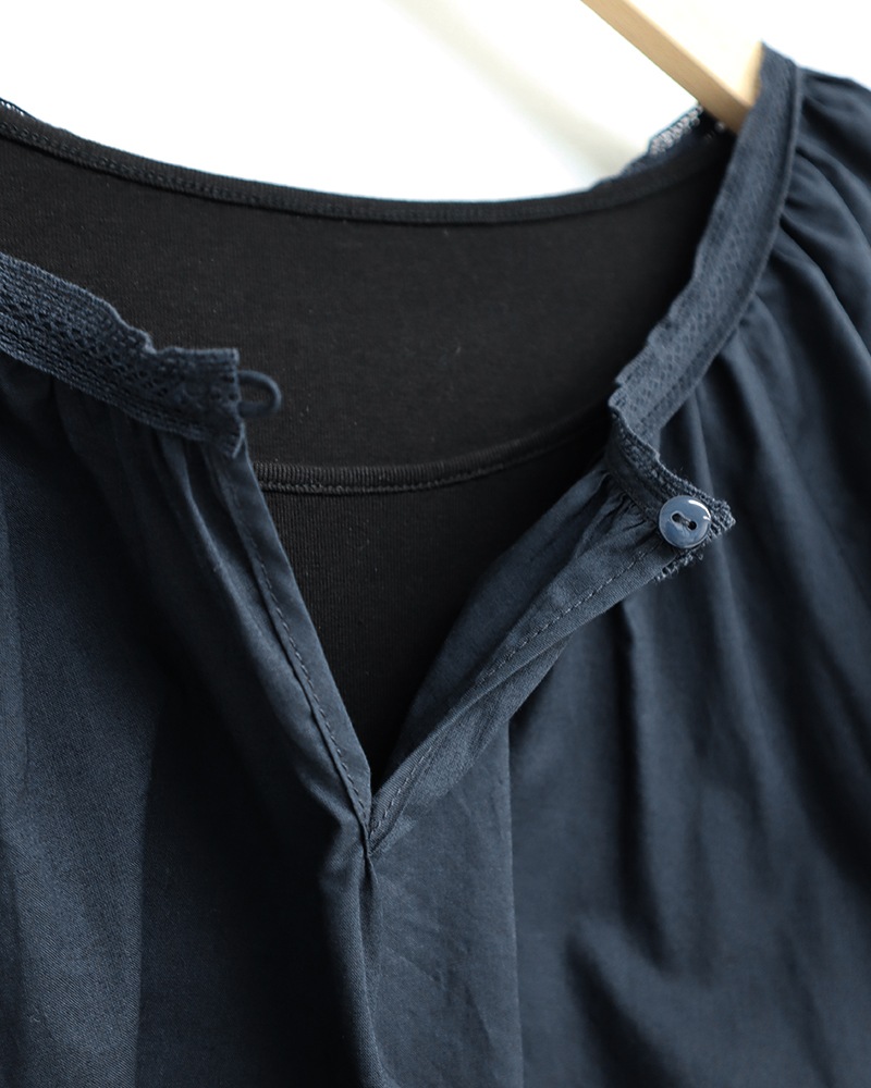 【Canaria Style】レース&ピンタックドルマンブラウス(インナー付き)②