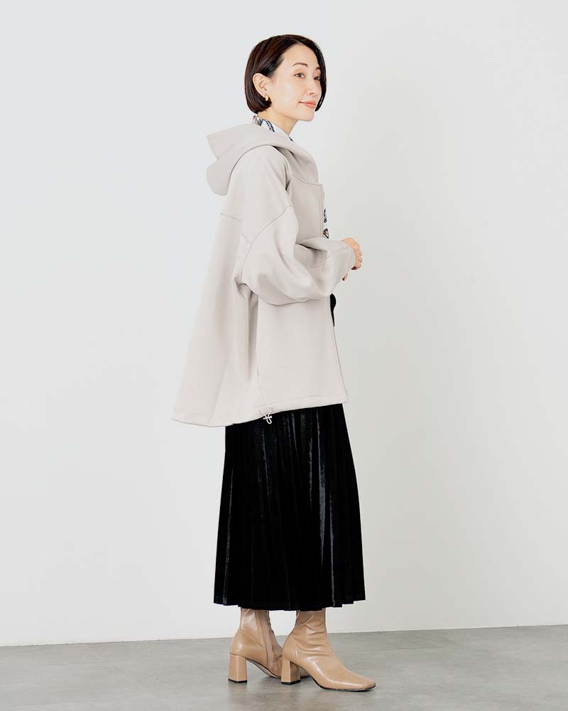 ベロアアコーディオンプリーツスカート