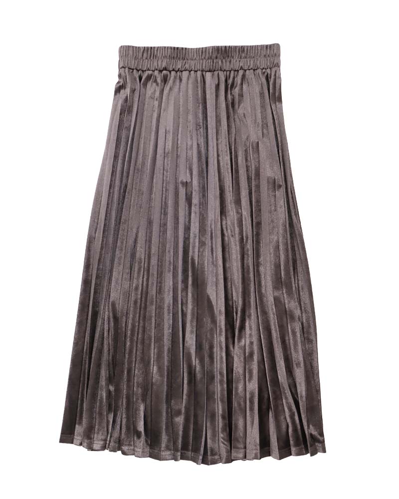 ベロアアコーディオンプリーツスカート