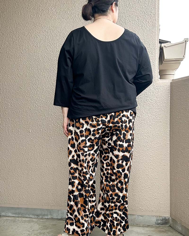 【otostyle】ストレッチ天竺ボートネックプルオーバー