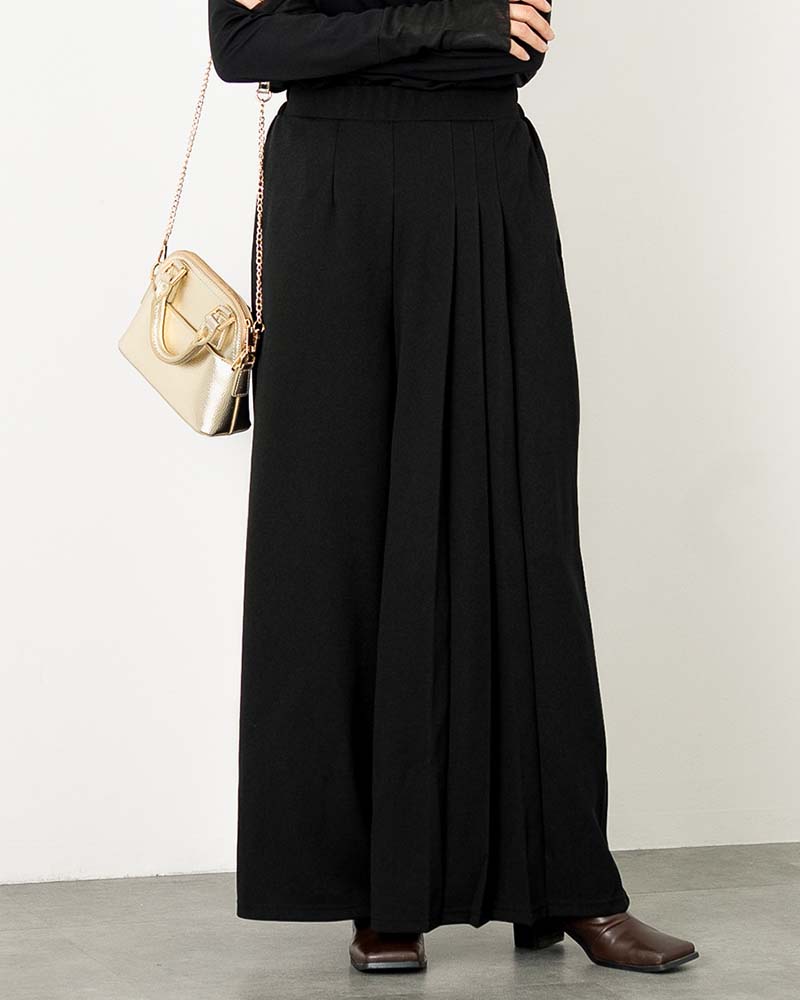 MAX MARA★アウトレット★プリーツ加工ジョーゼットワイドパンツ カットジョーゼットサイドプリーツワイドパンツ | BOTTOMS