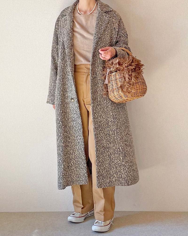 Canaria Style】ミックスへリンボンテーラーコート | 【Canaria Style