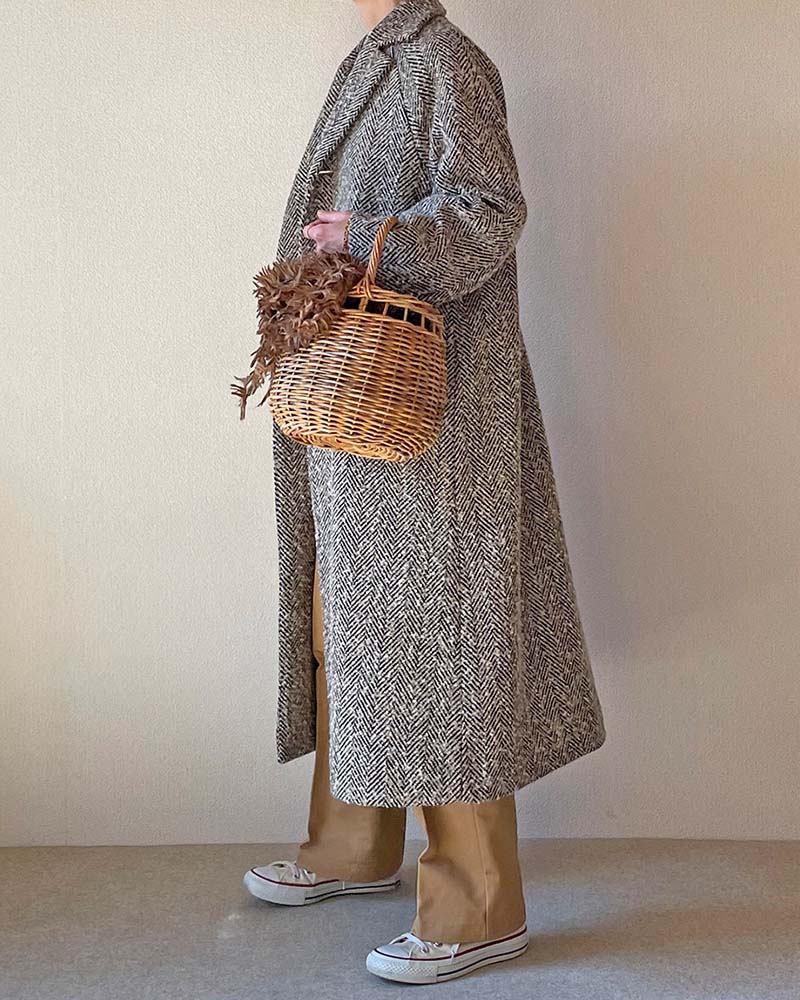 Canaria Style】ミックスへリンボンテーラーコート | 【Canaria