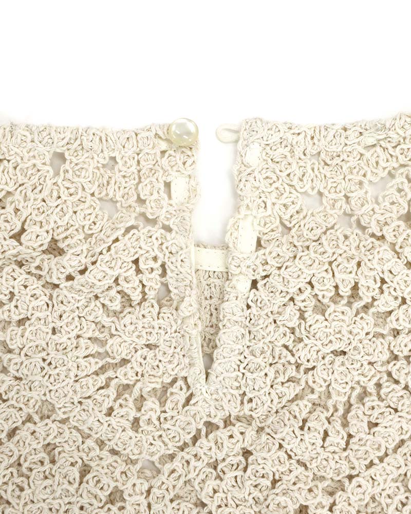 【Canaria Style】ドルマンスリーブレース編みプルオーバー