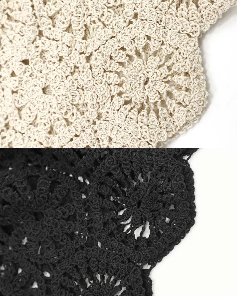 【Canaria Style】ドルマンスリーブレース編みプルオーバー