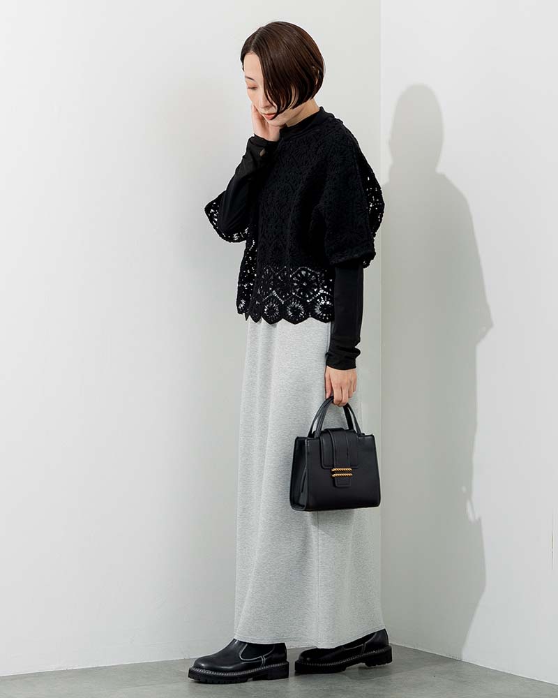 【Canaria Style】ドルマンスリーブレース編みプルオーバー