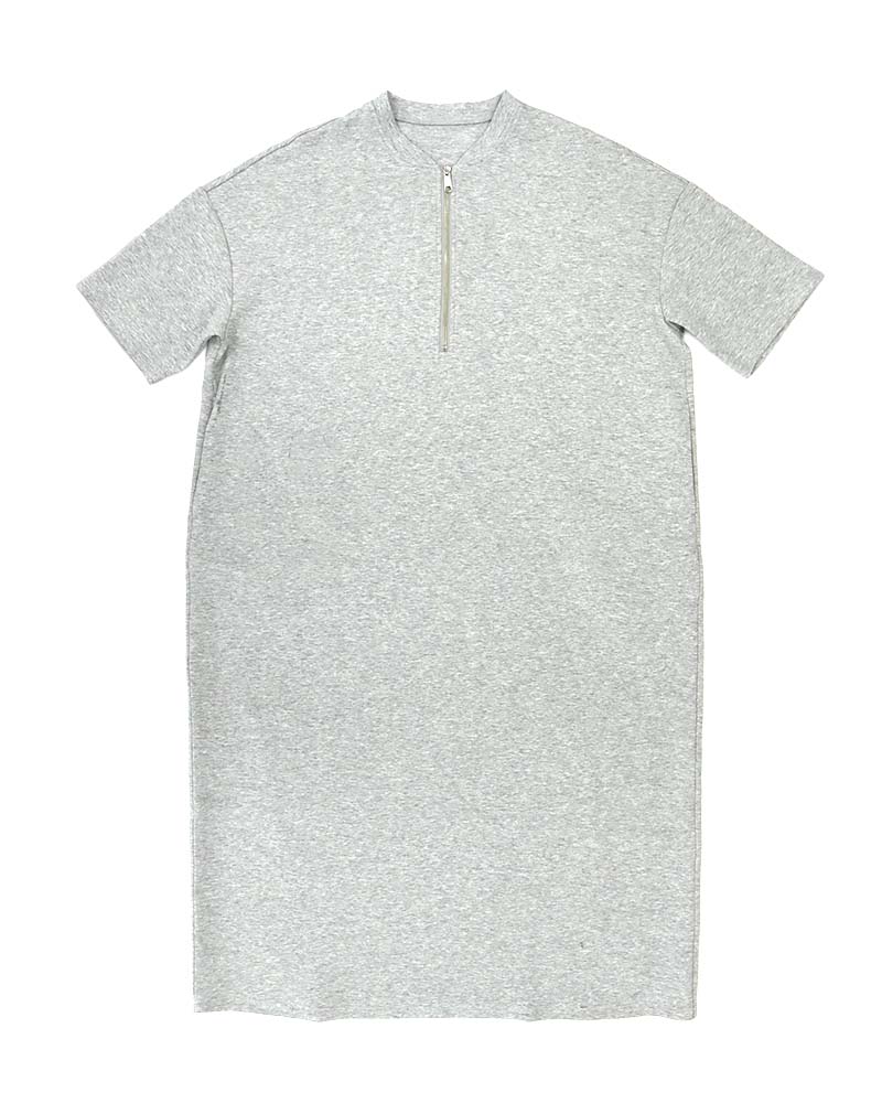 【Canaria Style】ダンボールニットハーフジップコクーンワンピース