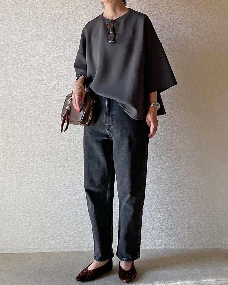 【Canaria Style】ダンボールニットラウンドヘムプルオーバー《セットアップ対応》