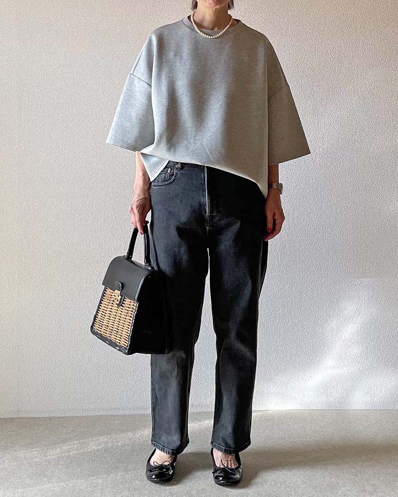 【Canaria Style】ダンボールニットラウンドヘムプルオーバー《セットアップ対応》