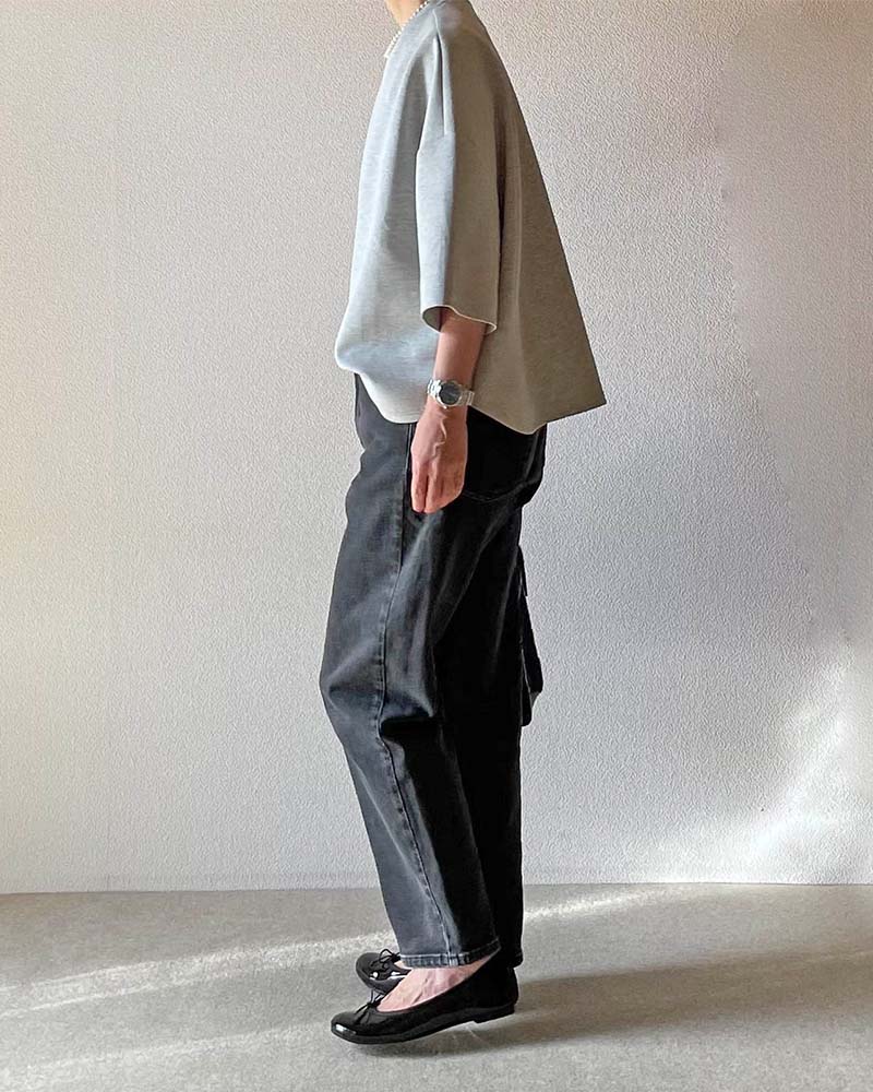 【Canaria Style】ダンボールニットラウンドヘムプルオーバー《セットアップ対応》