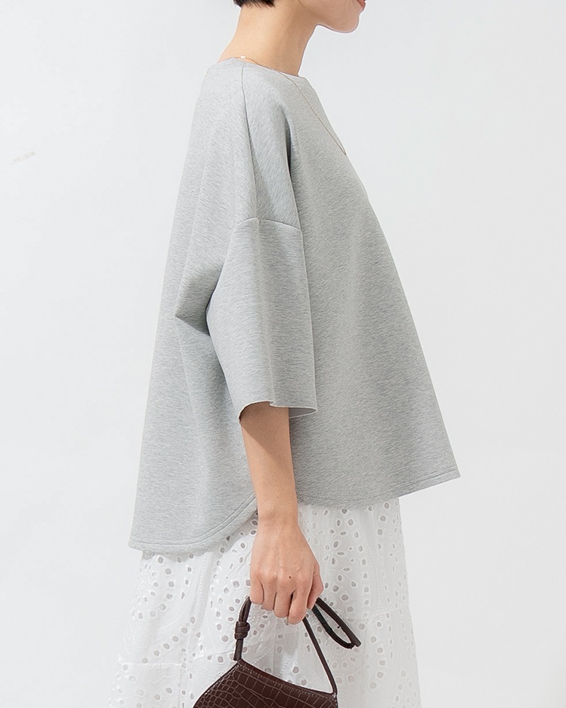 【Canaria Style】ダンボールニットラウンドヘムプルオーバー《セットアップ対応》