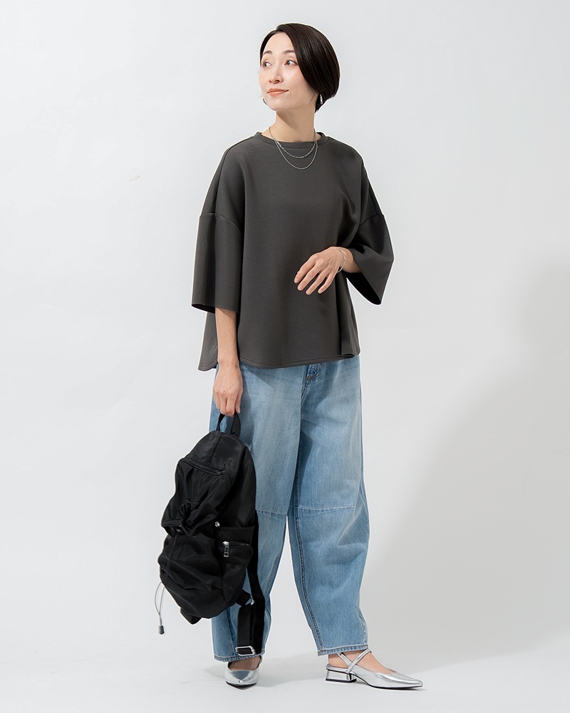 【Canaria Style】ダンボールニットラウンドヘムプルオーバー《セットアップ対応》