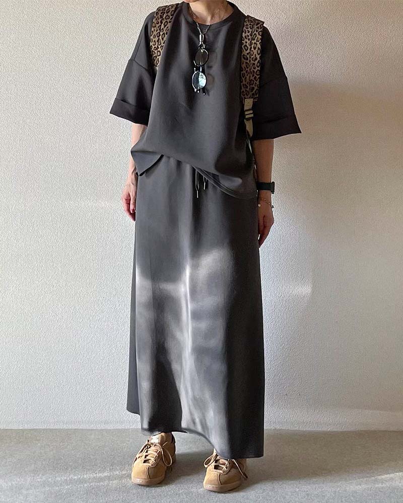 【Canaria Style】ダンボールニットラウンドヘムプルオーバー《セットアップ対応》