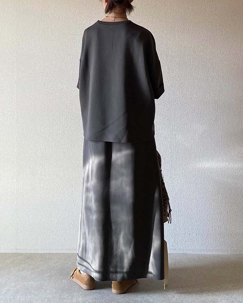 【Canaria Style】ダンボールニットラウンドヘムプルオーバー《セットアップ対応》