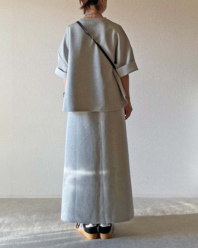 【Canaria Style】ダンボールニットラウンドヘムプルオーバー《セットアップ対応》