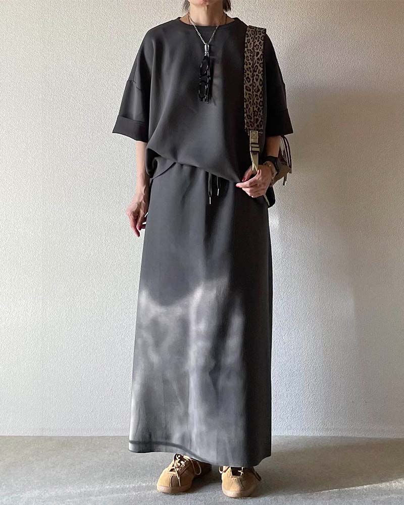 【Canaria Style】ダンボールニットラウンドヘムプルオーバー《セットアップ対応》