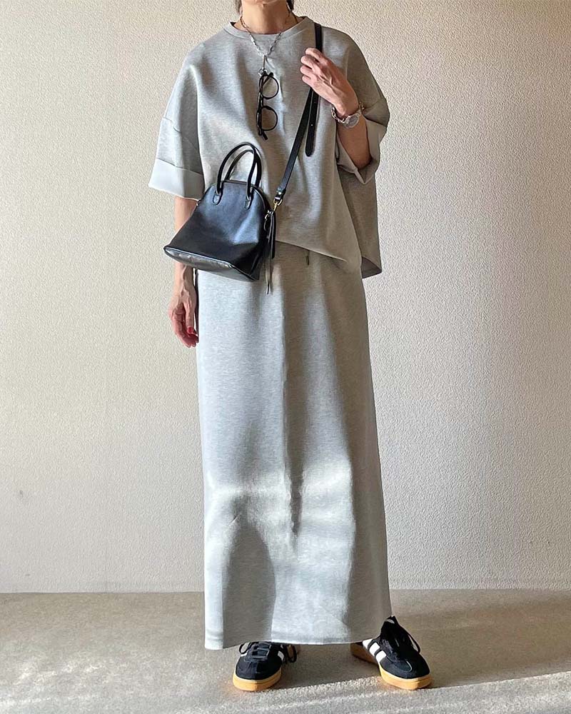 【Canaria Style】ダンボールニットラウンドヘムプルオーバー《セットアップ対応》