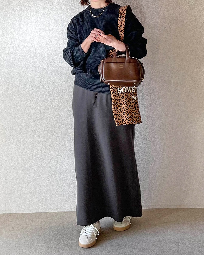 【Canaria Style】ダンボールニットAラインスカート《セットアップ対応》