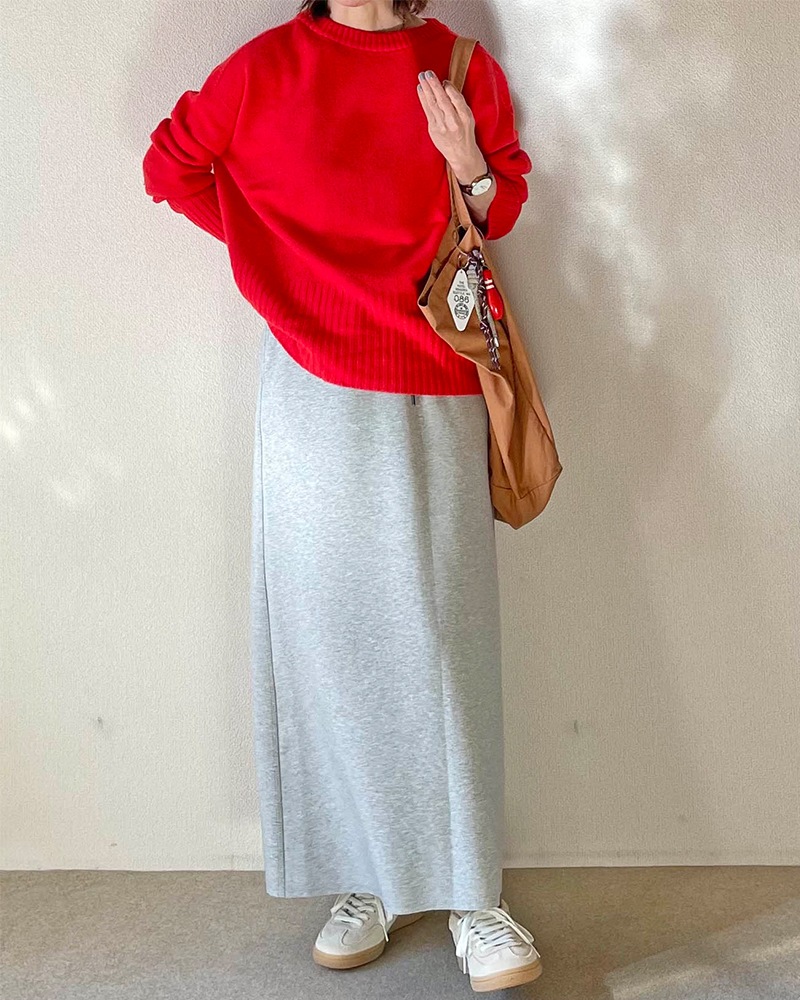 【Canaria Style】ダンボールニットAラインスカート《セットアップ対応》