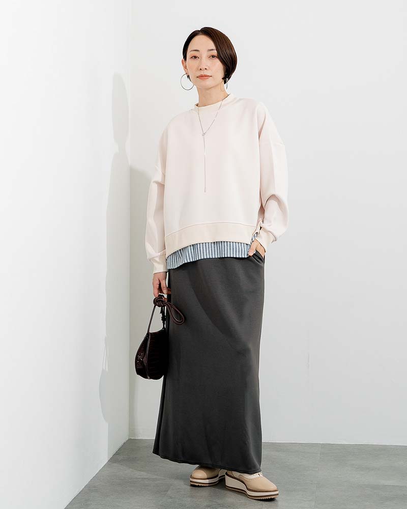 【Canaria Style】ダンボールニットAラインスカート《セットアップ対応》