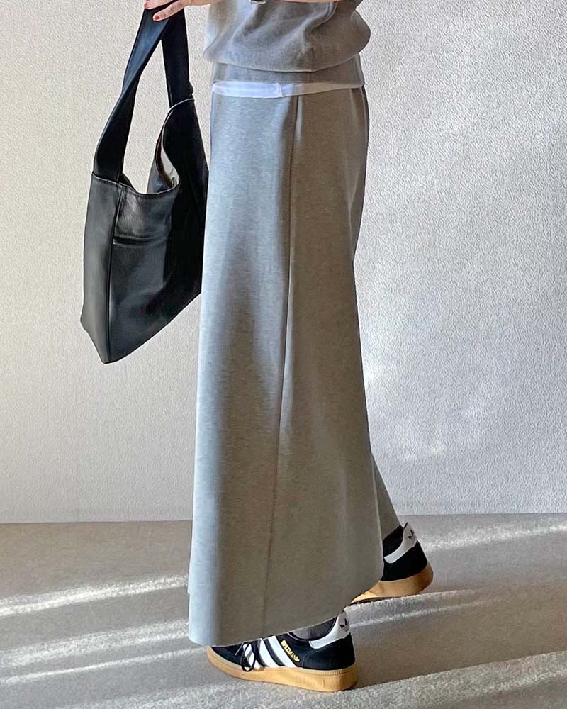 【Canaria Style】ダンボールニットAラインスカート《セットアップ対応》