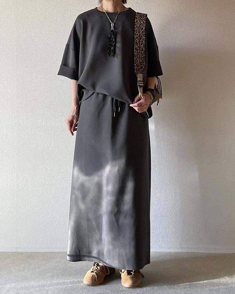 【Canaria Style】ダンボールニットAラインスカート《セットアップ対応》