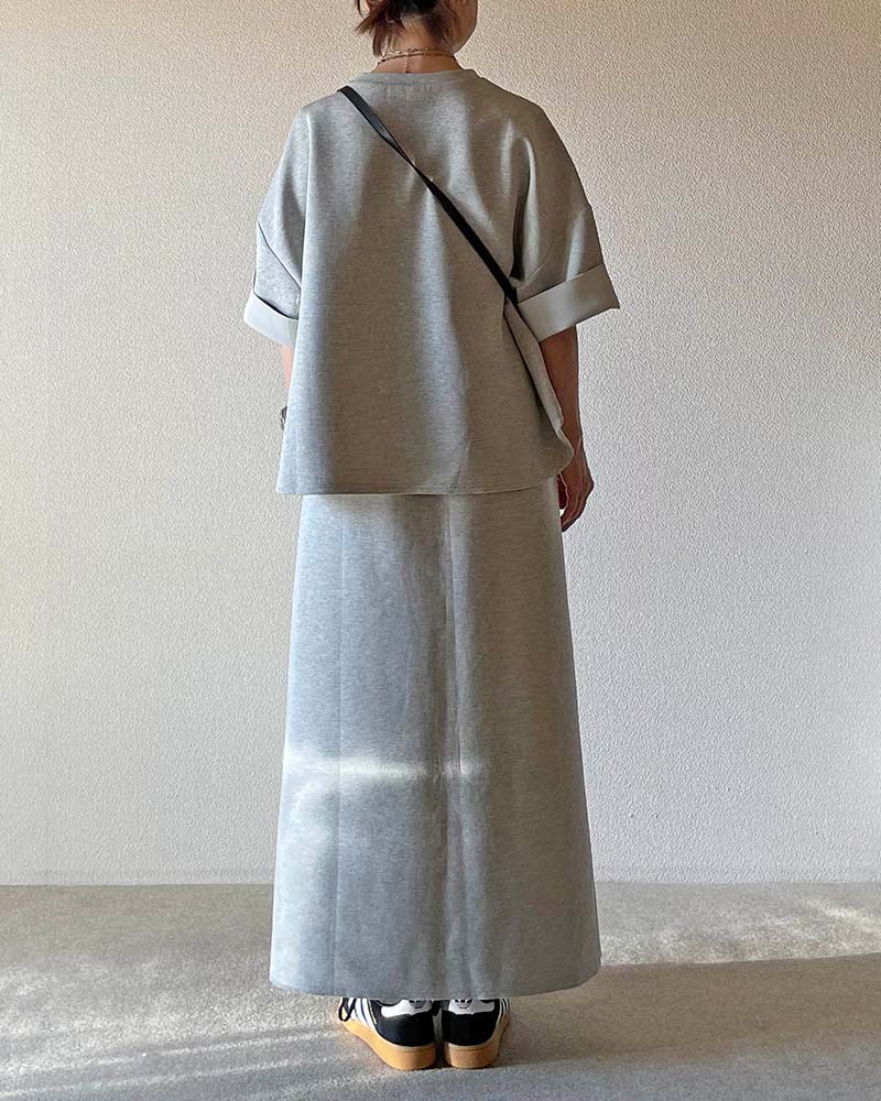 【Canaria Style】ダンボールニットAラインスカート《セットアップ対応》