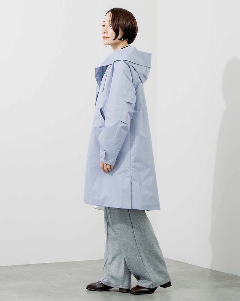 撥水防風ショールフーディーコート&ハイブリッドダウンベスト《2点セット》