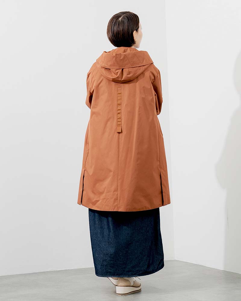 撥水防風ショールフーディーコート&ハイブリッドダウンベスト《2点セット》
