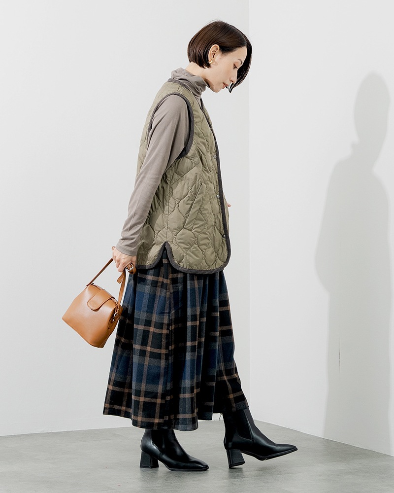 撥水防風ショールフーディーコート&ハイブリッドダウンベスト《2点セット》
