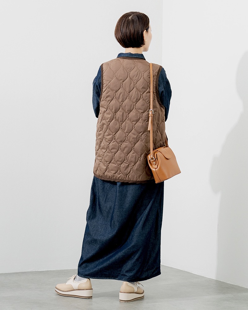 撥水防風ショールフーディーコート&ハイブリッドダウンベスト《2点セット》