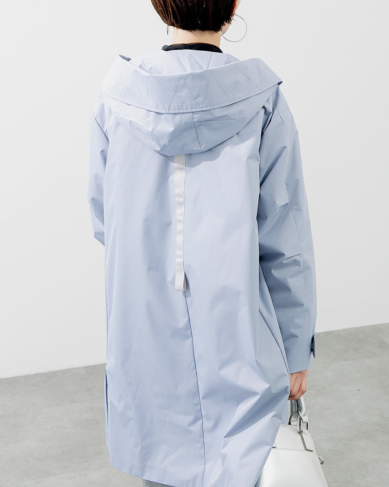 撥水防風ショールフーディーコート&ハイブリッドダウンベスト《2点セット》