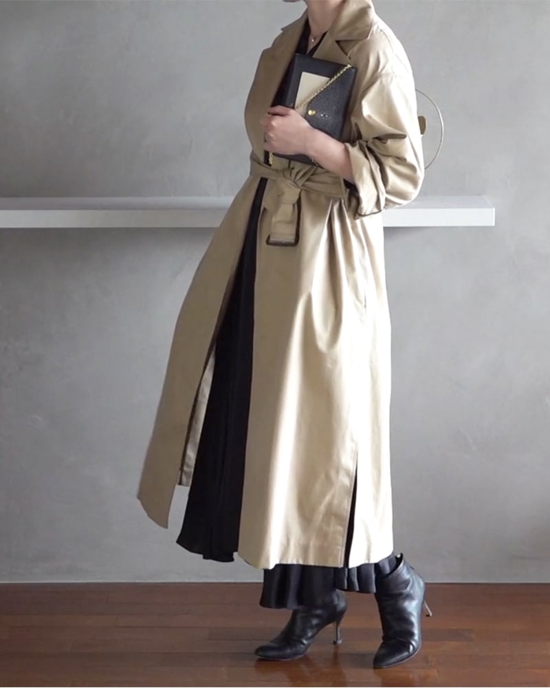 KANAKO CLOSET】《予約商品》 コンパクトツイルラップ風トレンチコート ...