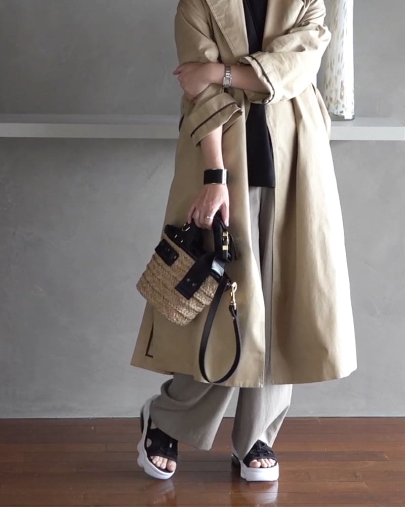 KANAKO CLOSET】《予約商品》 コンパクトツイルラップ風トレンチコート ...